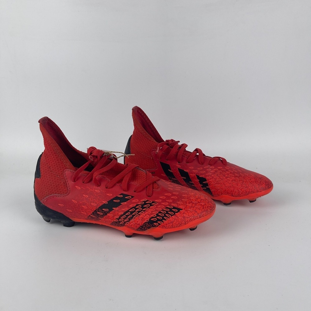 Adidas Predator Edge 4 FXG Soccer Cleats kids 5 Red Black Lace Up GW0970